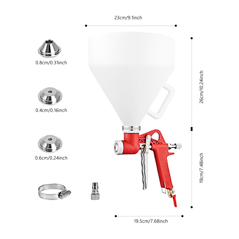 Air Spray Paint Texture Tool Drywall Wall Painting Sprayer Texture Hopper Gun gallery