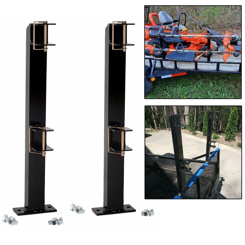 Lockable Weeder Trimmer Double Rack Holder Carrier Mount For Landscape Trailer gallery