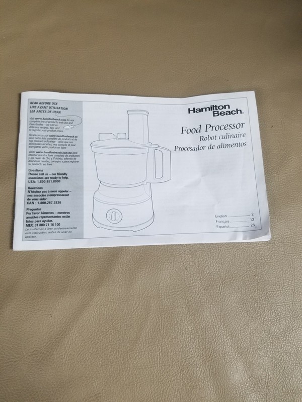 Hamilton Beach Food Processor 70730 Machine ONLY w/Accessories NO BOWL! WORKS! gallery