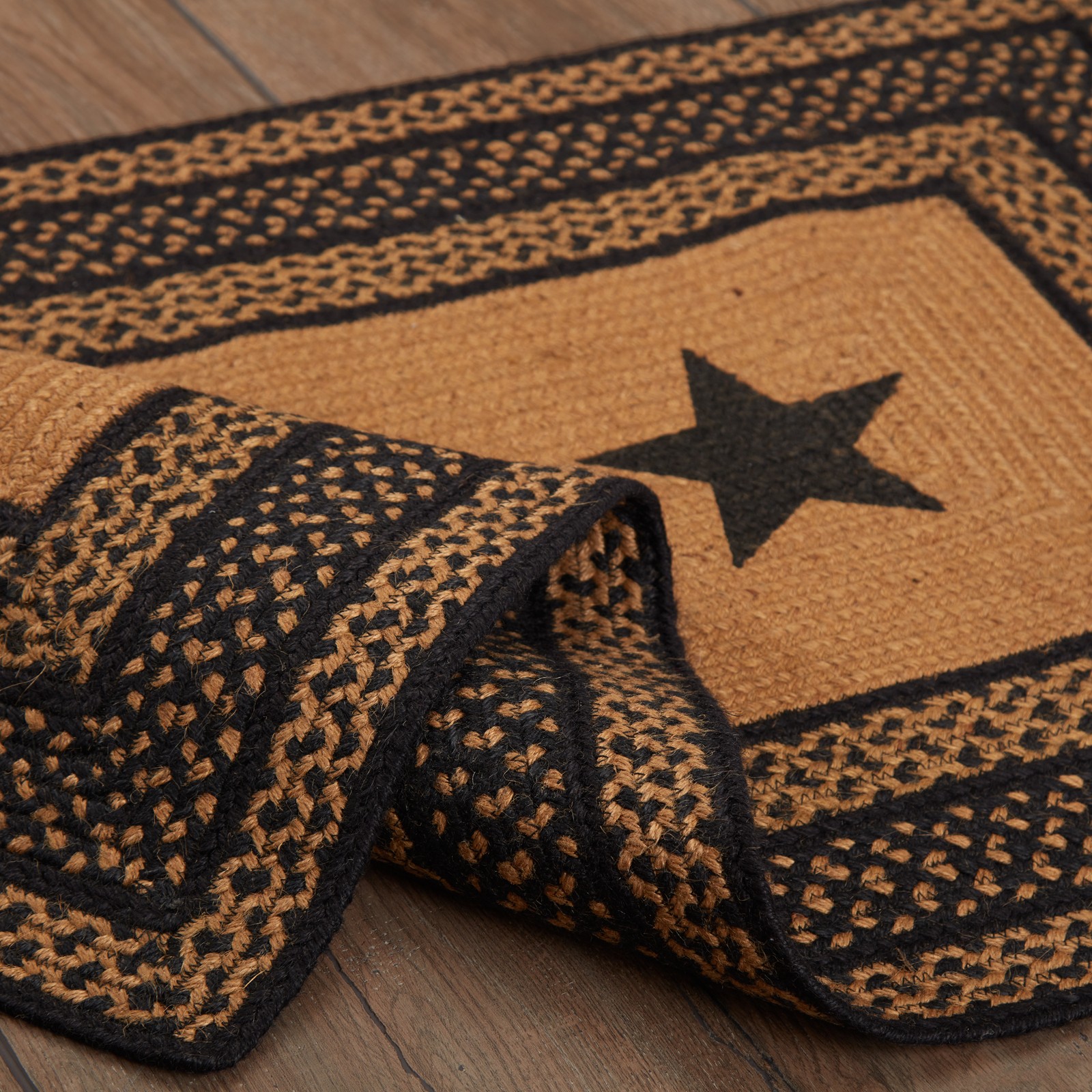 Accent Rug Farmhouse Jute Primitive 27x48 Stars Rect No Slip Floor VHC Brands gallery