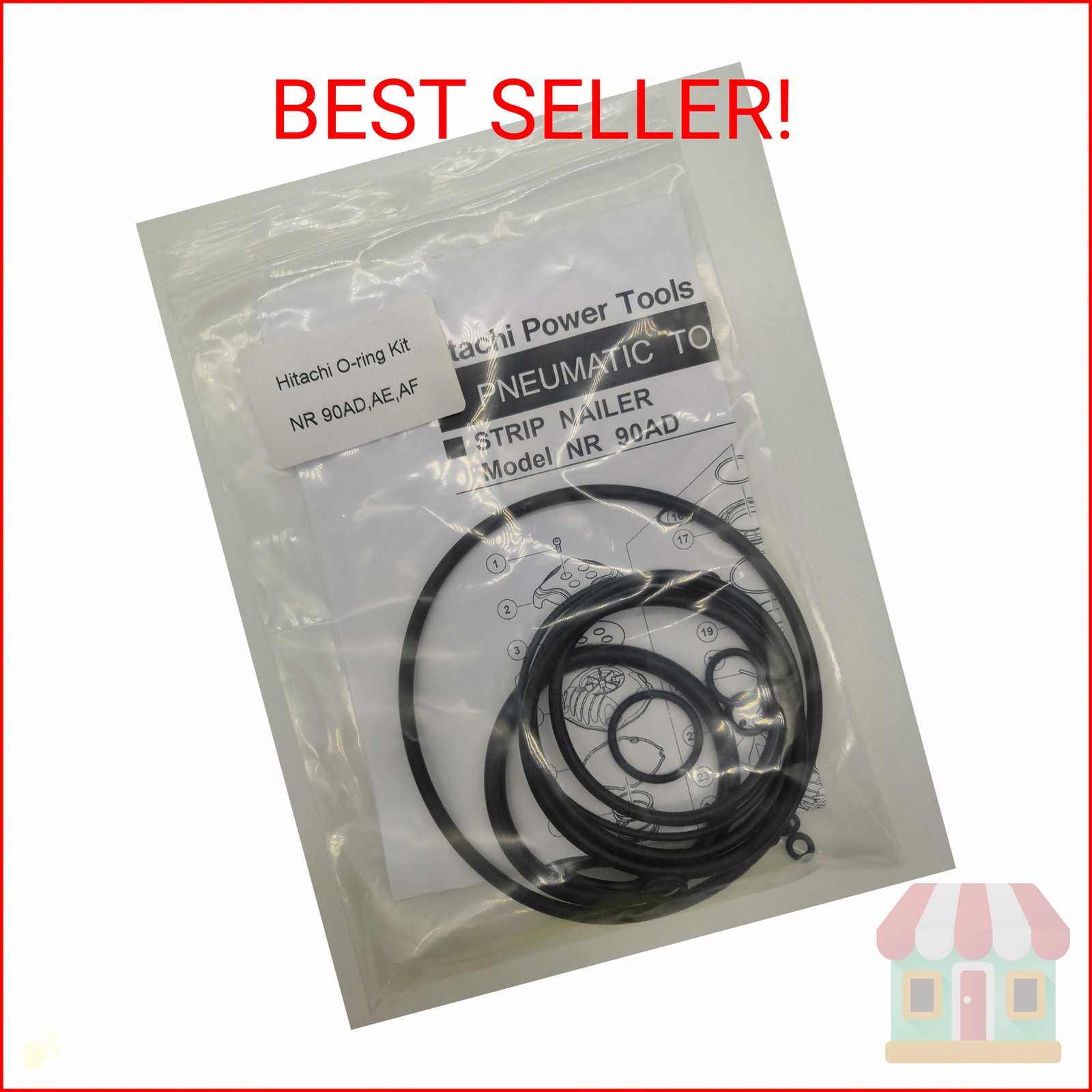 NR90AD NR90AE NR90AF O-Ring Rebuild Kit for HITACHI 3-1/2" Framing Nailer with T gallery