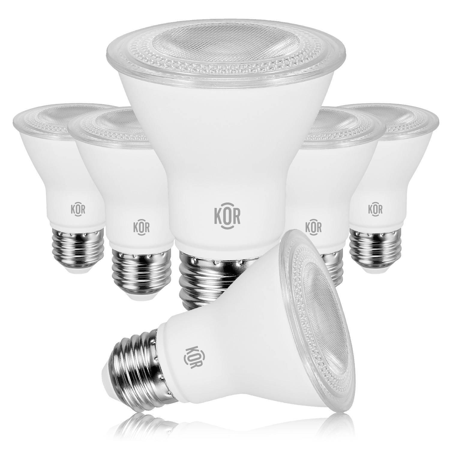 6 Pack LED 7W 50W 500 Lumen PAR20 Medium E26 Dimmable Flood 4000k Cool White gallery