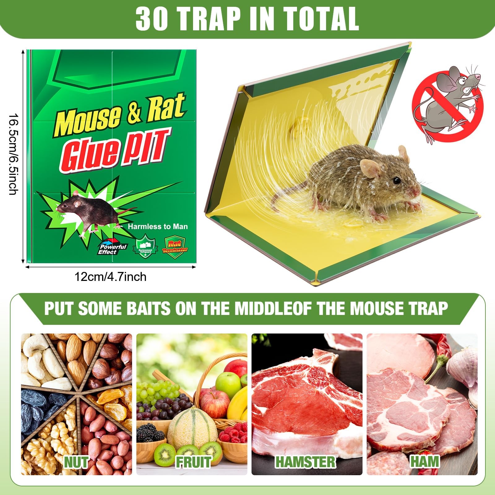 Mysora 30 Pcs Small Sticky Traps for Mice and Rats Mouse Traps Glue with Enha... gallery