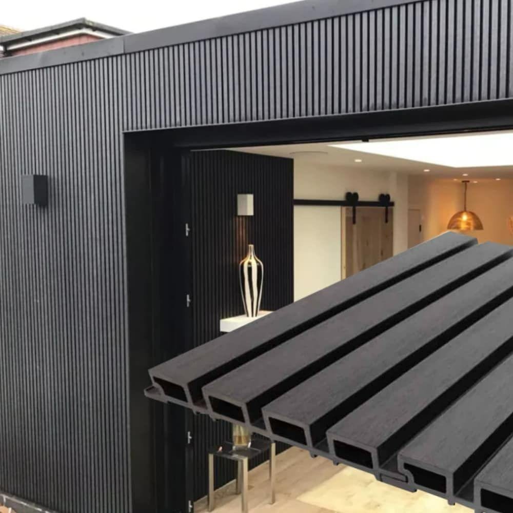 Wood Plastic Composite Fluted Wall Panel WPC Cladding Boards Exterior Wall Panel gallery