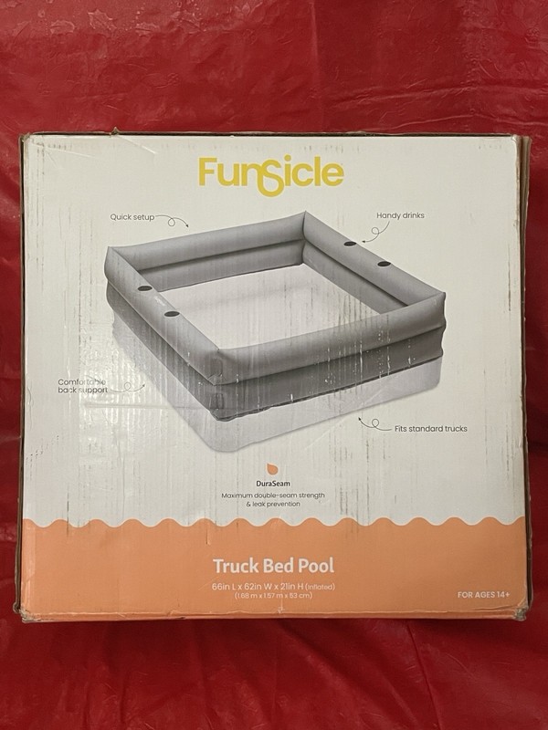 Funsicle Inflatable Pickup Truck Bed Adult Swimming Pool 66"x62"x21" gallery