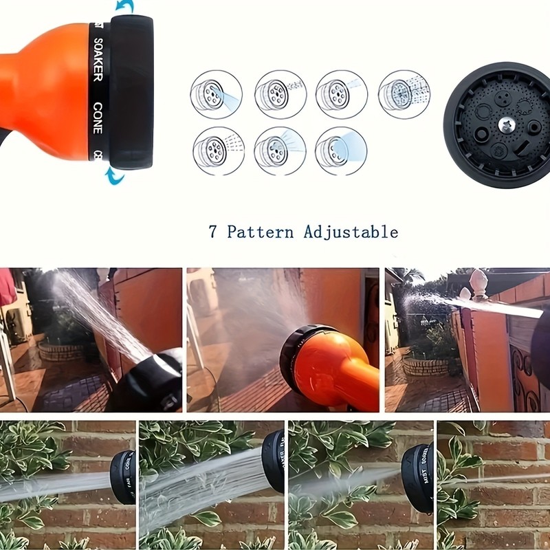 Multi-Pattern Garden Hose Nozzle - Non-Slip Grip for Watering & Car Washing gallery