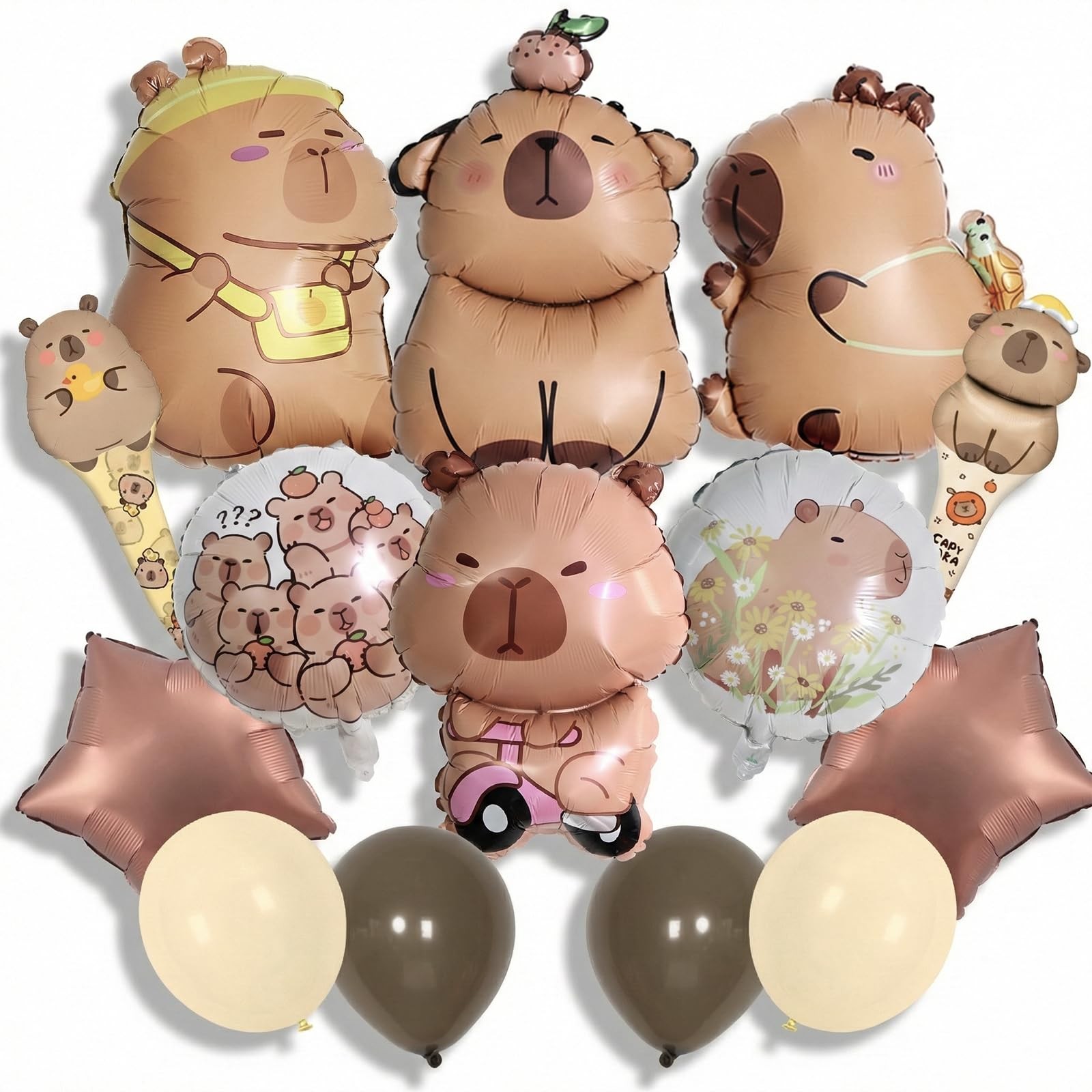 14 PCS Capybara Party Balloons Set (25 in) – Soft Matte Finish Animal Decorat... gallery