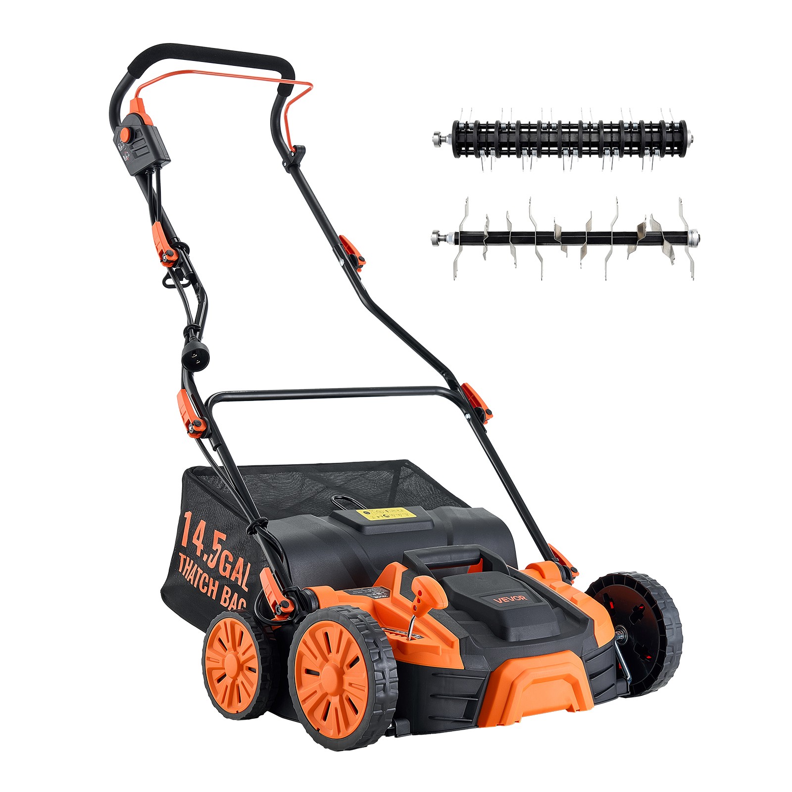 VEVOR 2-in-1 Electric Dethatcher and Scarifier Lawn Dethatcher 16-Inch 15 Amp gallery