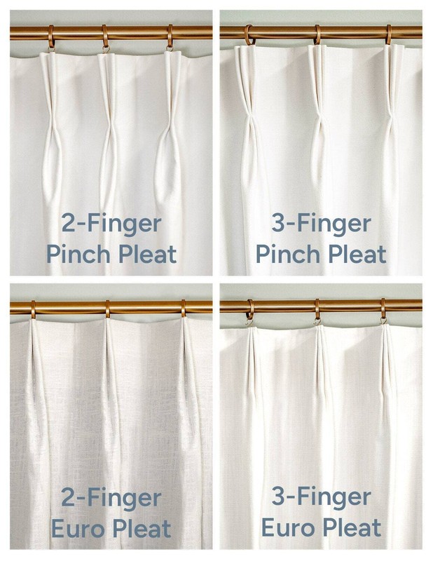 Custom Drapes - Pleated & Lined - Cotton Slub Duck White - 1 Pair / 2 Panels gallery