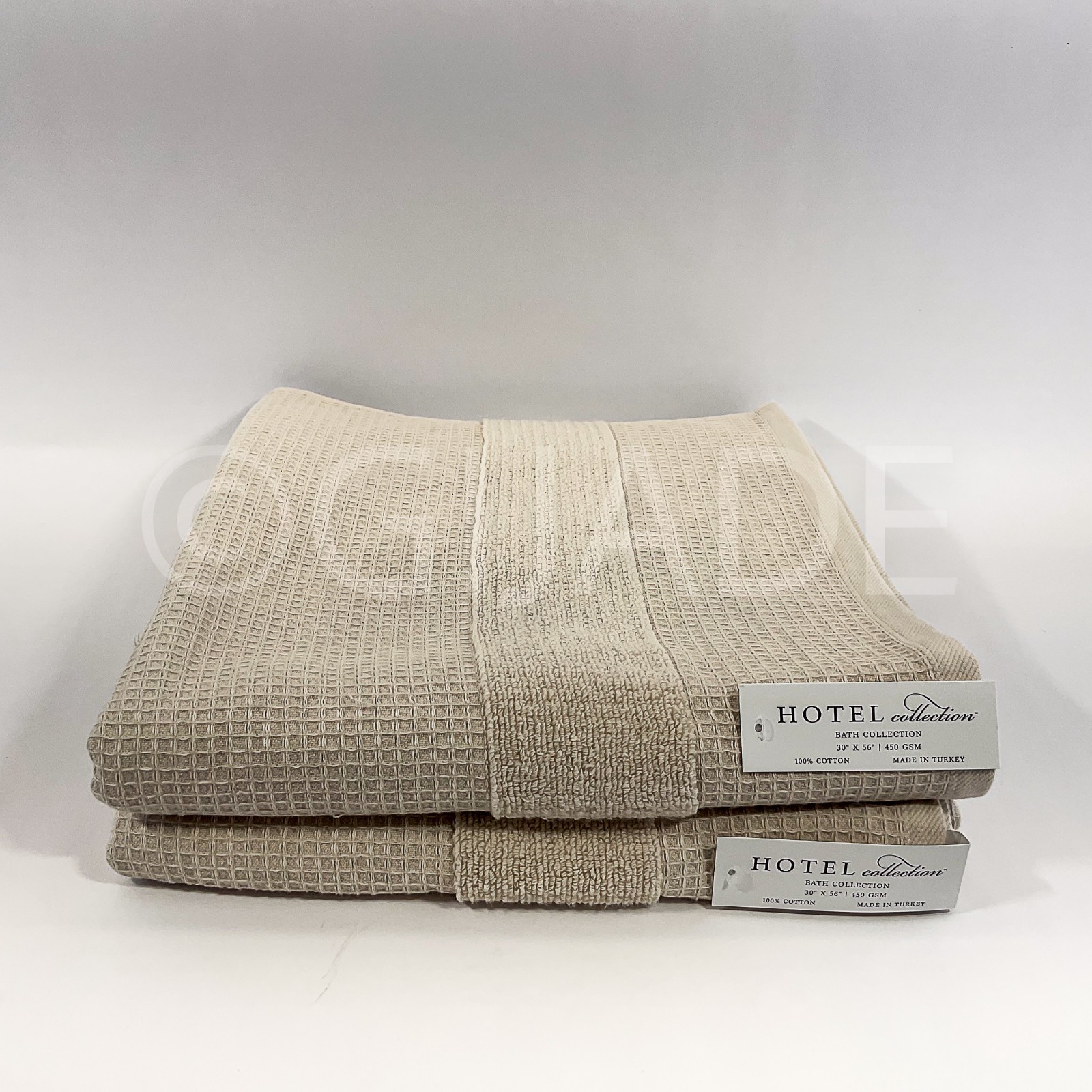 Hotel Collection Finest Elegance 2 Bath Towel 100% Cotton Turkiye Made Beige New gallery