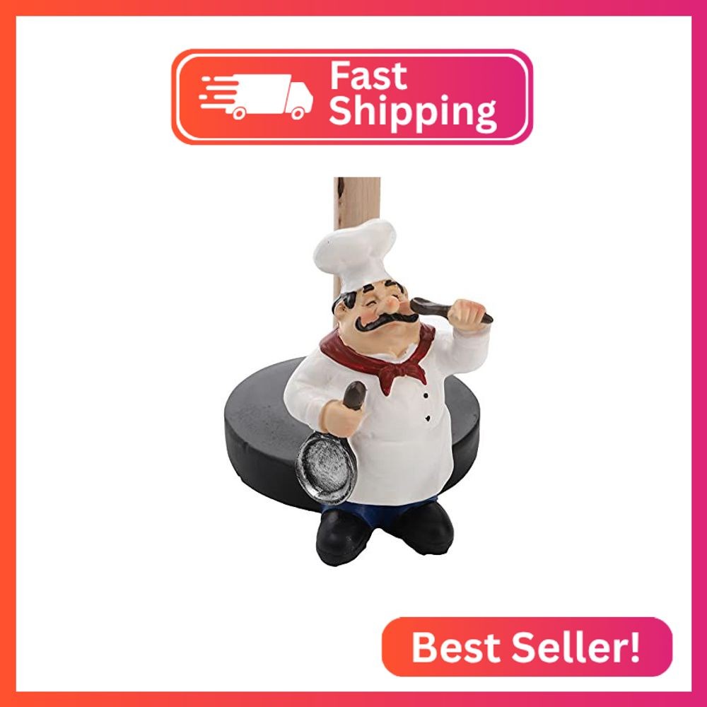 Suwimut Chef Style Paper Towel Holder, Resin Crafts Display Chef Figurines Creat gallery