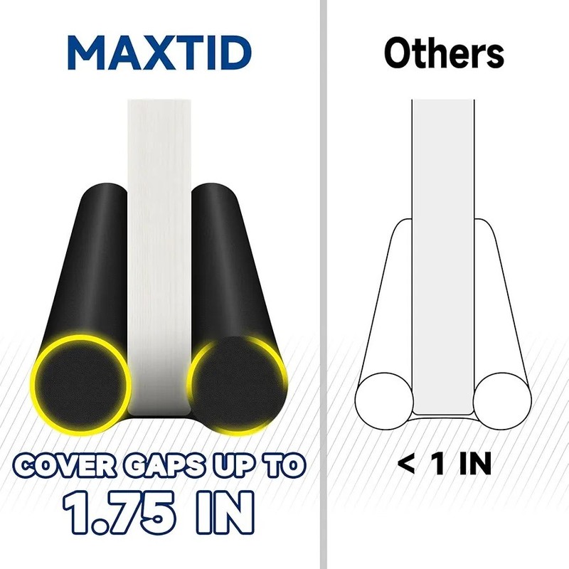 MAXTID Door Sweep Black Slide-On Draft Stopper Waterproof Insulating 30-36 in gallery