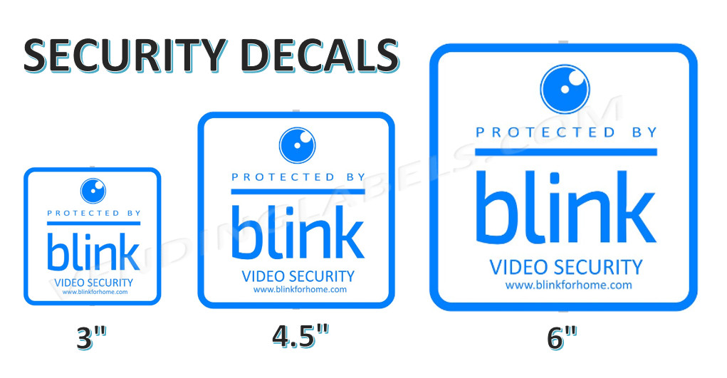 BLINK Home Security Decal Sticker Camera Door Window Decal gallery