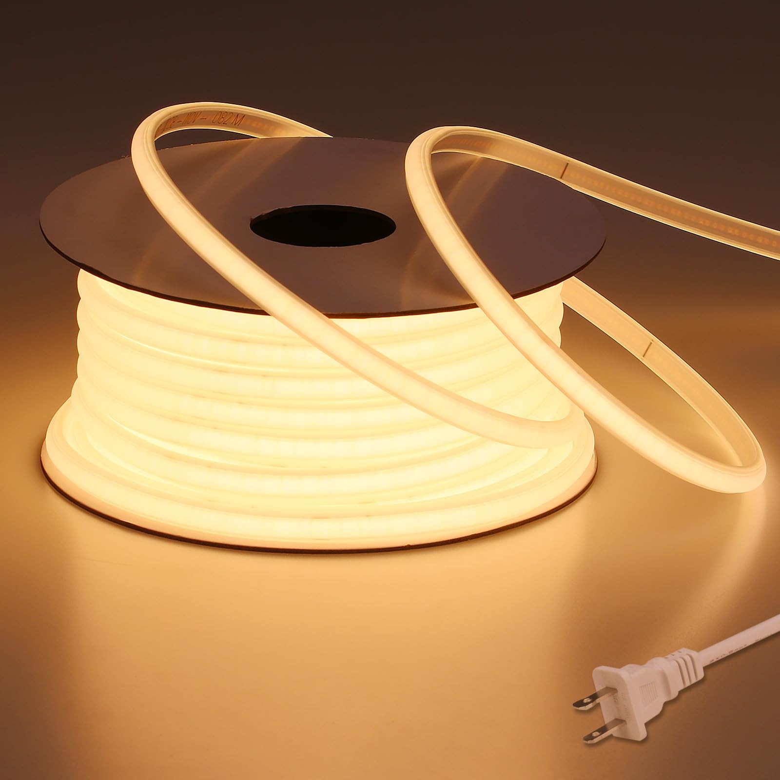 AC 110V COB LED Strip Lights Outdoor Waterproof 65.6ft, 3000K Warm White Supe... gallery