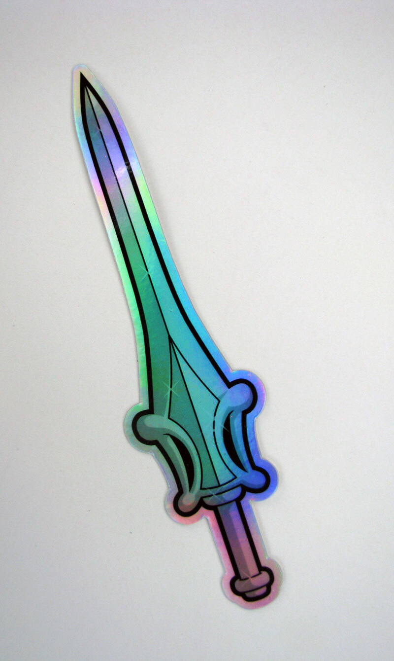 JUMBO 8" He-Man Sword Skeletor Stickers Holographic Masters of the Universe MOTU gallery