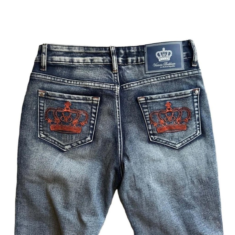 Mid-Rise Bootcut Distressed Crown Flare Jeans gallery