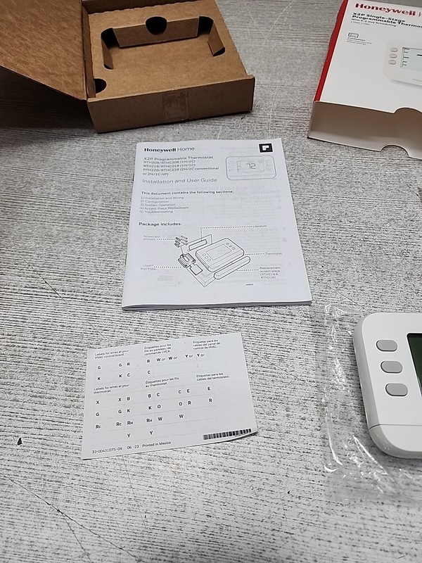 Honeywell HomeX2P Programmable Thermostat, Single-Stage, 1-Heat/1-Cool, 5-2 Day gallery