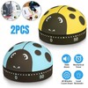 2pcs Cartoon Ladybug Mechanical Timer 60 Minutes Cooking Alarm Clock Count Down gallery