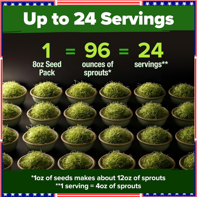 Broccoli Sprouting & Microgreens Seeds - 64,200 Non-GMO Heirloom gallery