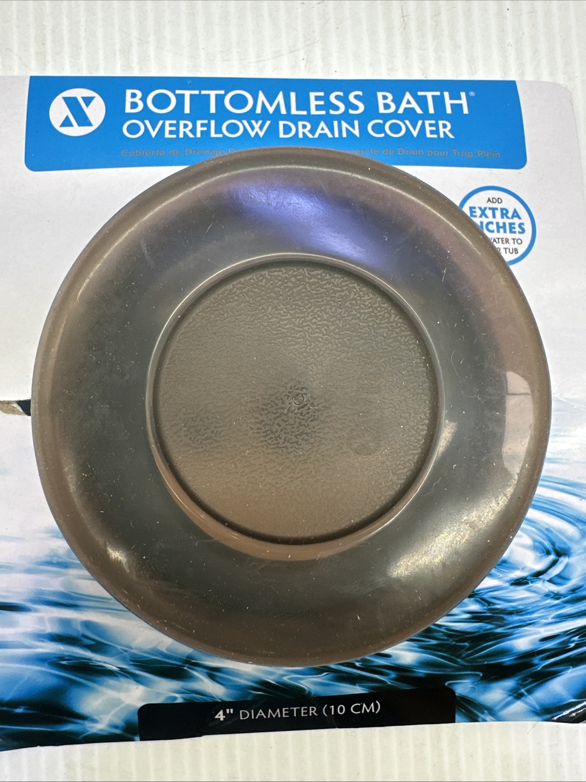 SlipX Solutions Bottomless Bath Overflow Drain Cover 4" Diameter {SS} gallery