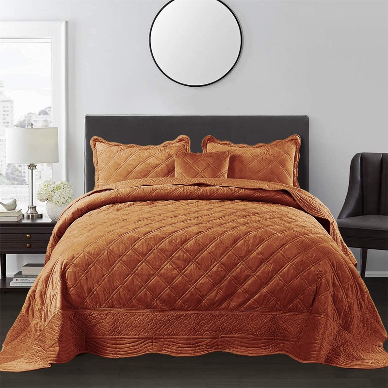 Home Soft Things Super Soft Microplush 4 Piece Bedspread Set Oversize Queen 110" gallery