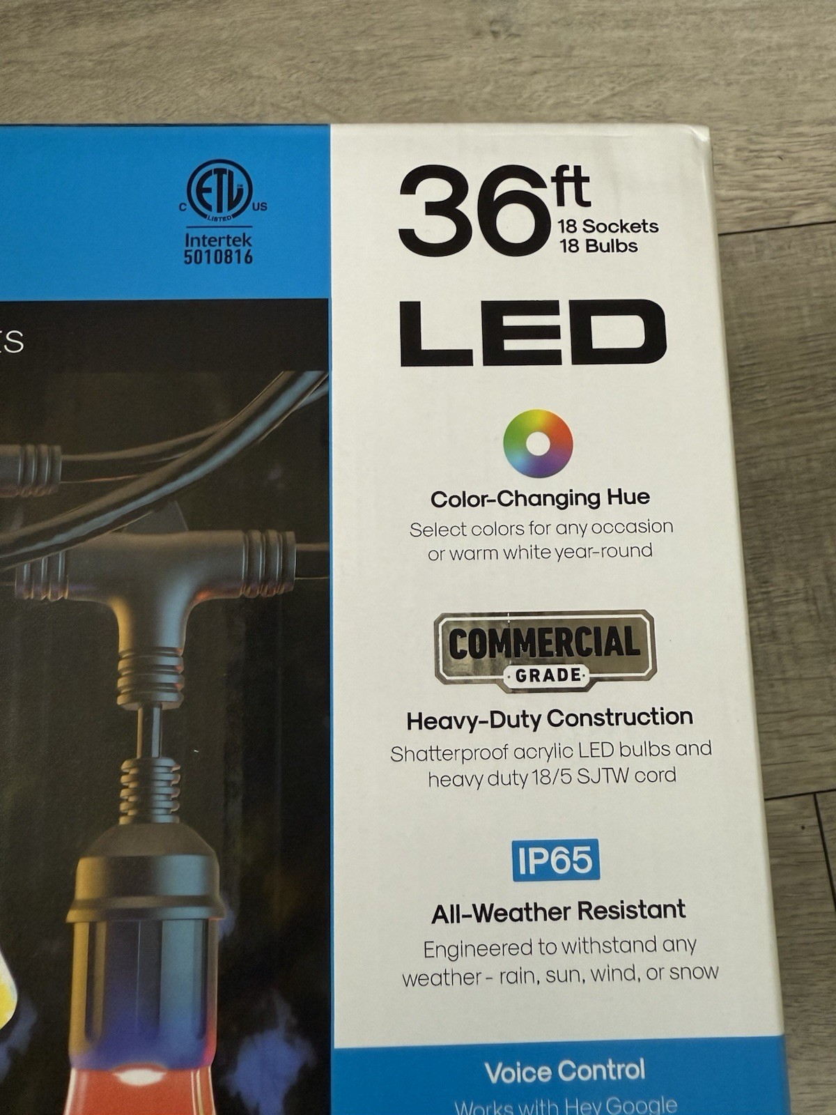 Atomi Smart Wi-Fi Color Outdoor String Lights - App controlled - 36ft gallery