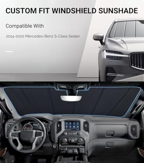 Mercedes-Benz S-Class Sedan Windshield Sunshade - Gray - 2014-2020 gallery