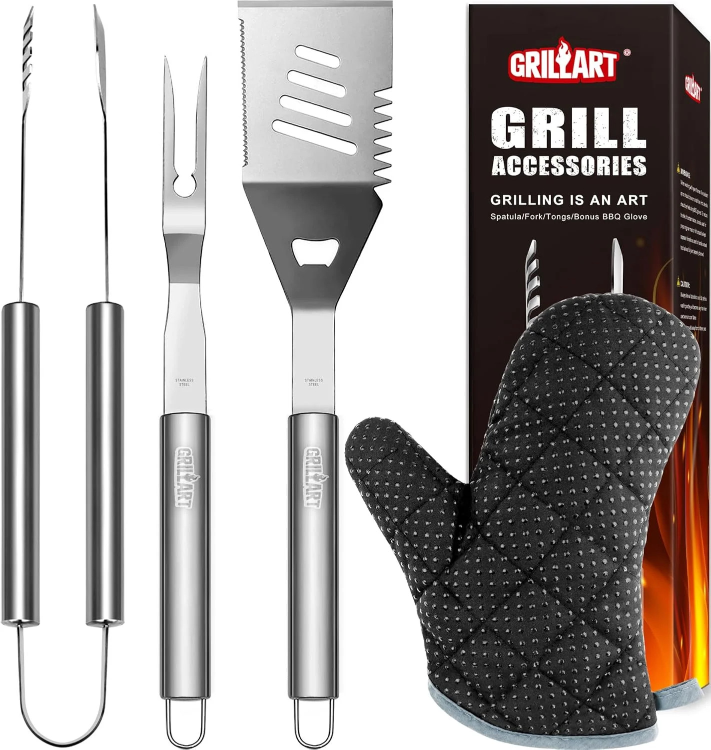 Grill Tools Grill Utensils Set - 3PCS BBQ Tools, Stainless Barbeque Grill Access gallery