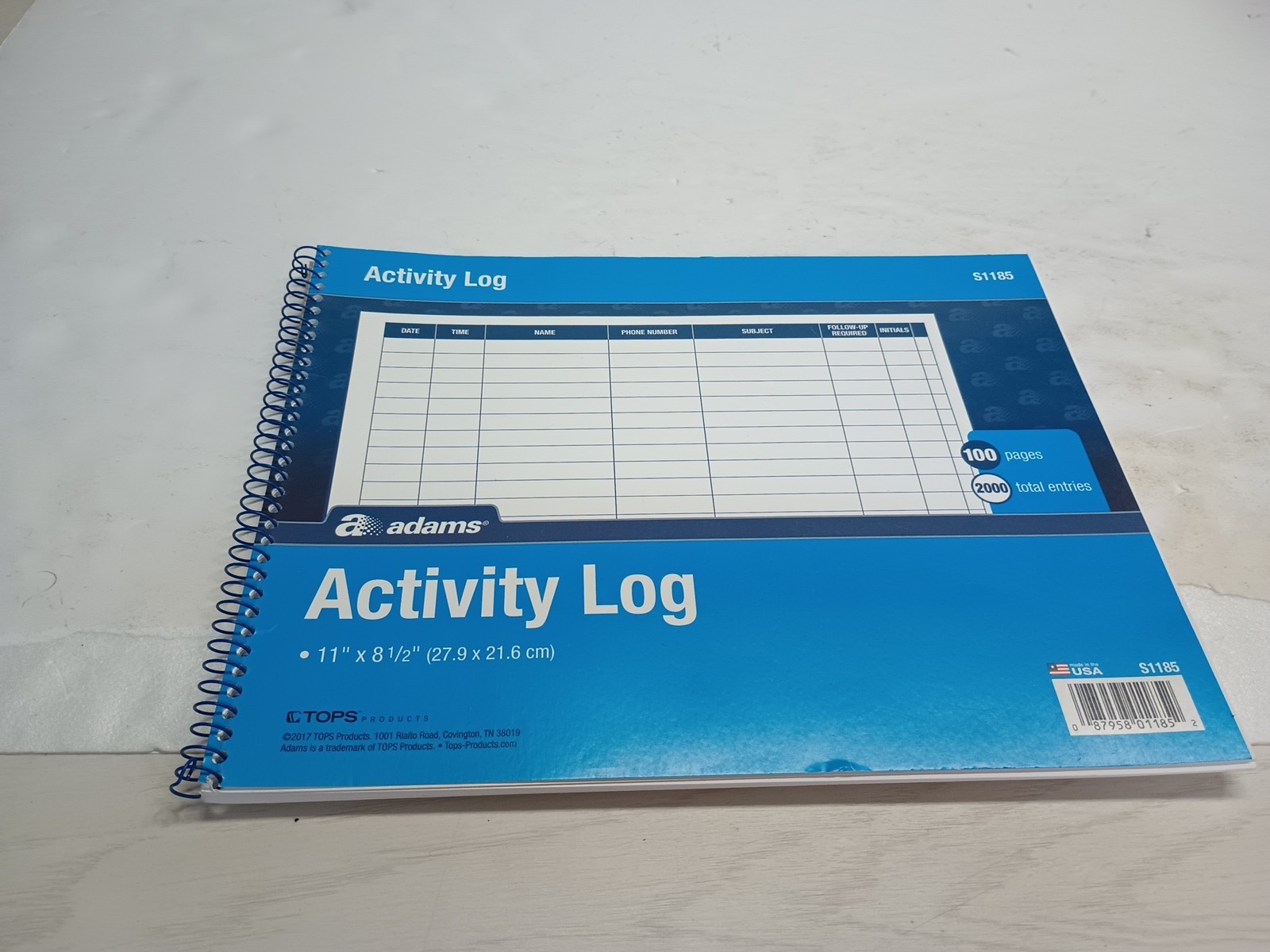 1 Adams Activity Log Book Spiral Bound 100 Pages 8.5 x 11 White (Pack of 1) gallery