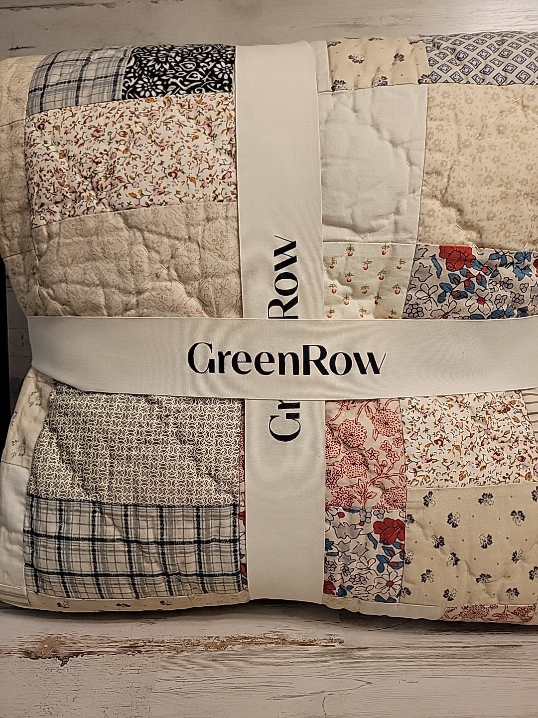 Greenrow BETTY REMNANT PATCHWORK QUILT Twin 86 in × 86 in gallery