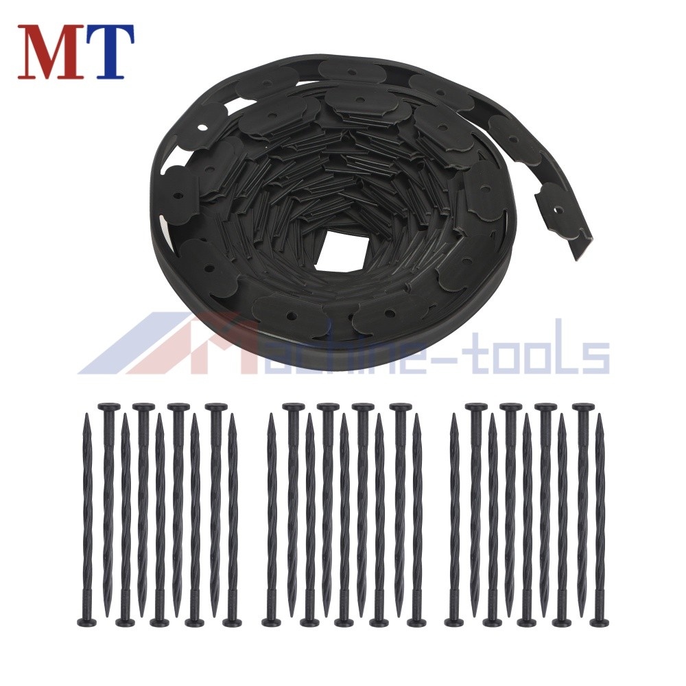 60FT Easy Flex L-Shaped No-Dig Landscape Edging 1.5" With 24 Anchoring Spikes gallery