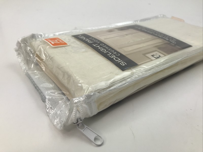 Ogee Sidelight Panel One Rod Pocket Side Panel Ivory 24in. W x 72 in. L New gallery