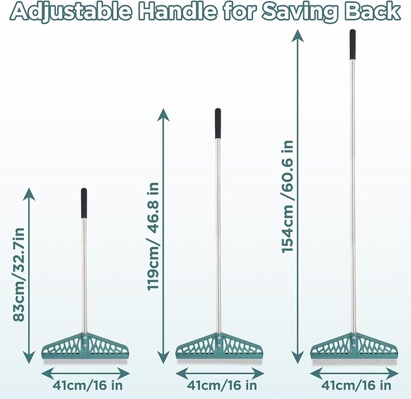 Adjustable Artificial Turf Rake 32-61 Inches - Durable Stainless Steel Design gallery