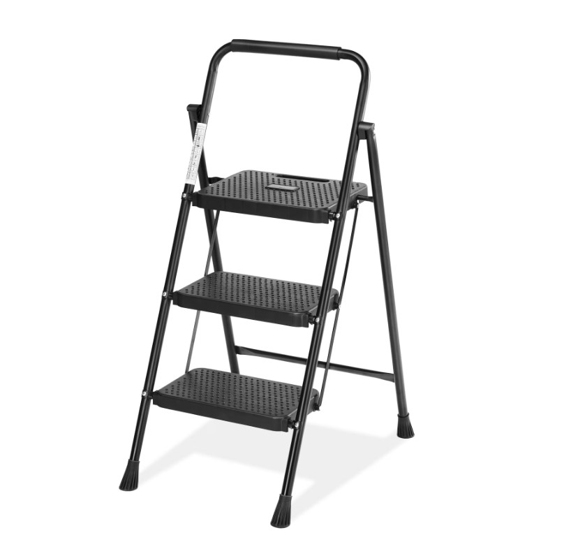 CONCETTA 3 Step Ladder, Folding Step Stool with Anti-Slip Pedal 800lbs Capacity gallery