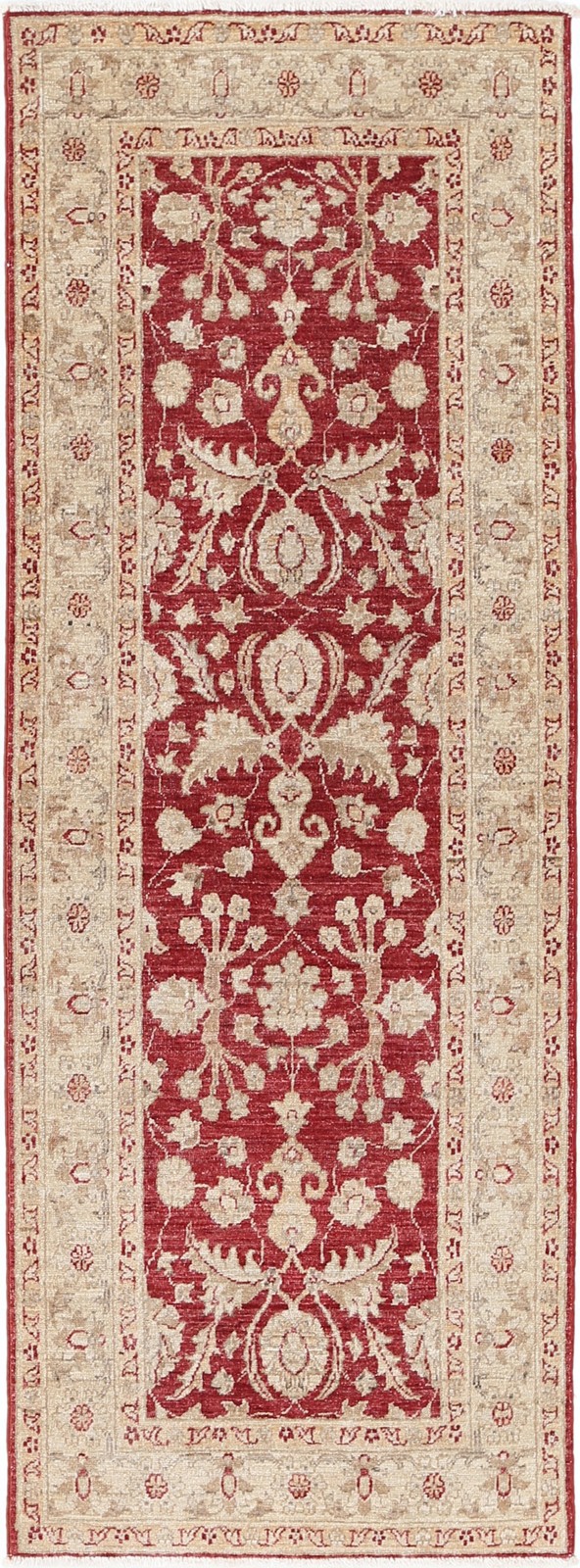 2.6x7 ft Red Hallway Runner Rug. Hand Knotted Oushak Runner Rug for Corridor gallery