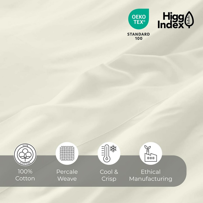 Fresh Ivory Twin Flat Sheet, 100% Cotton Twin, 03 - gallery