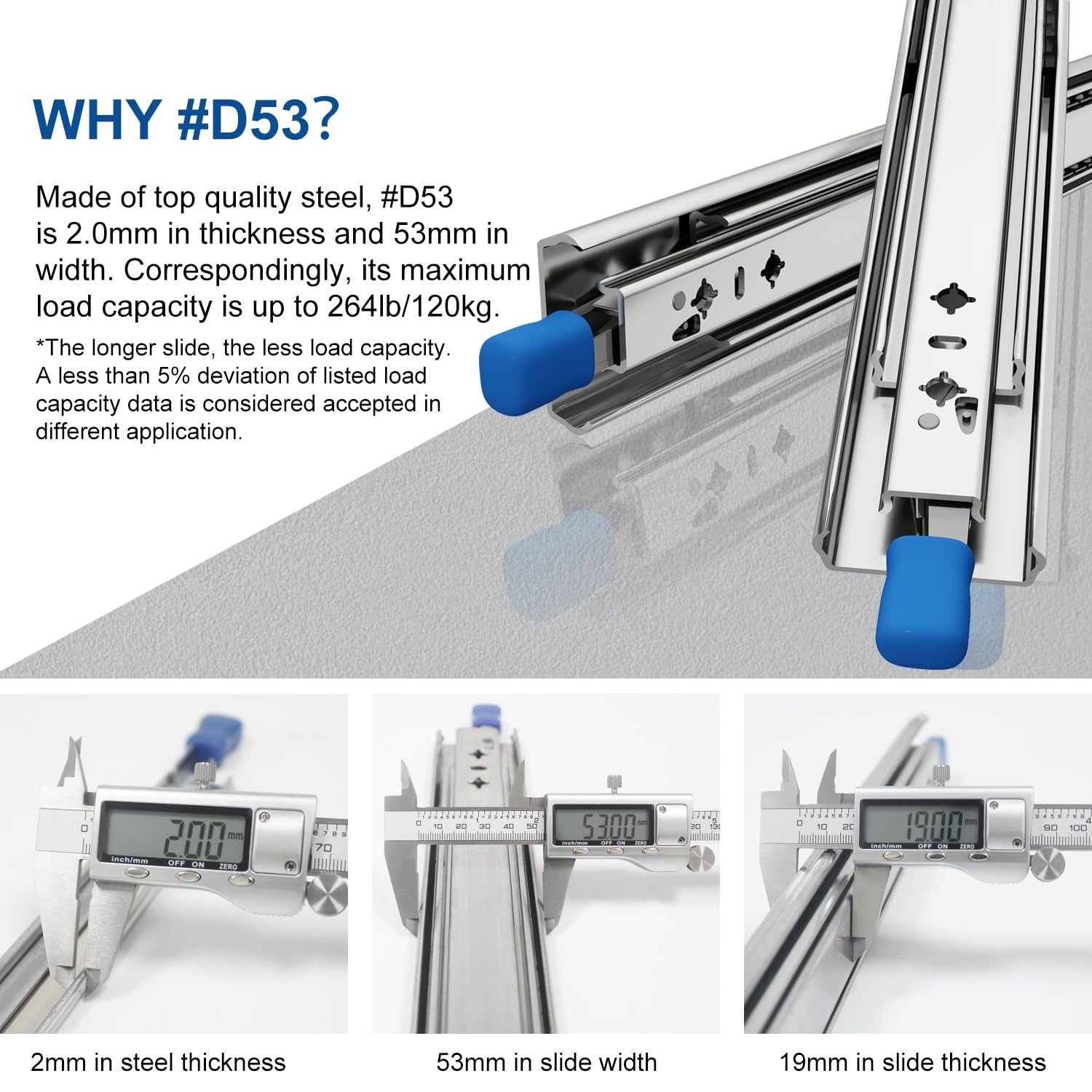 30" Heavy Duty Drawer Slide with Lock #D53, 2" Width Up to 125lb Load Capacit... gallery