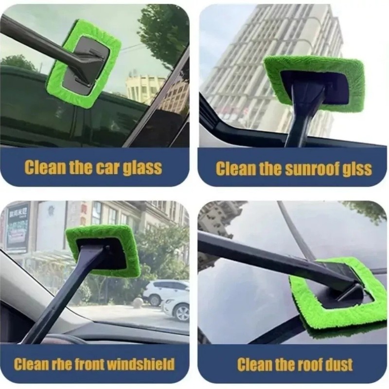 3 Pack Window Windshield Cleaning Tool Microfiber Car Wiper Cleaner Glass Brush gallery
