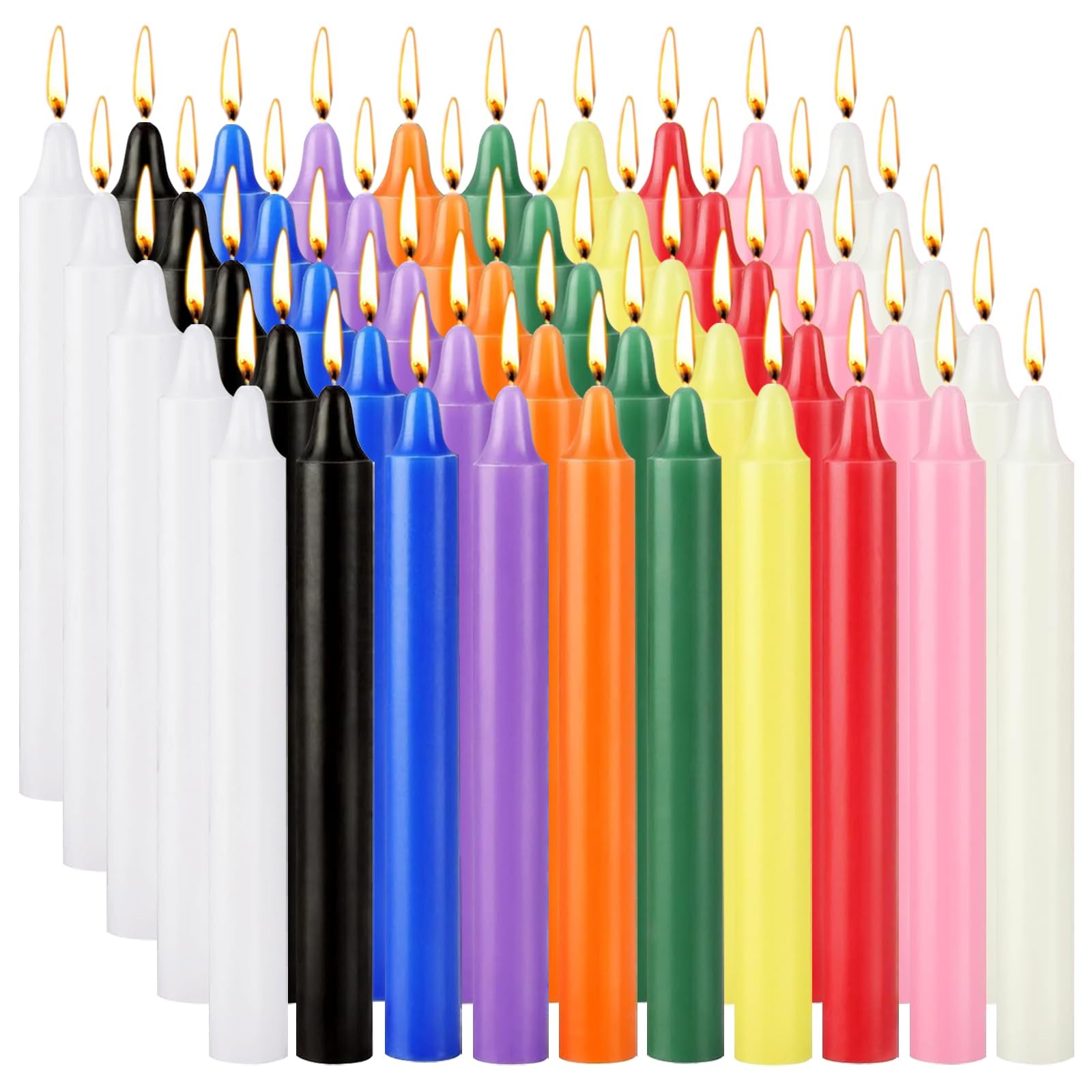 Spell Candles 100 Pack Bulk - 4 Inch Colored Mini Taper Candles for Rituals gallery
