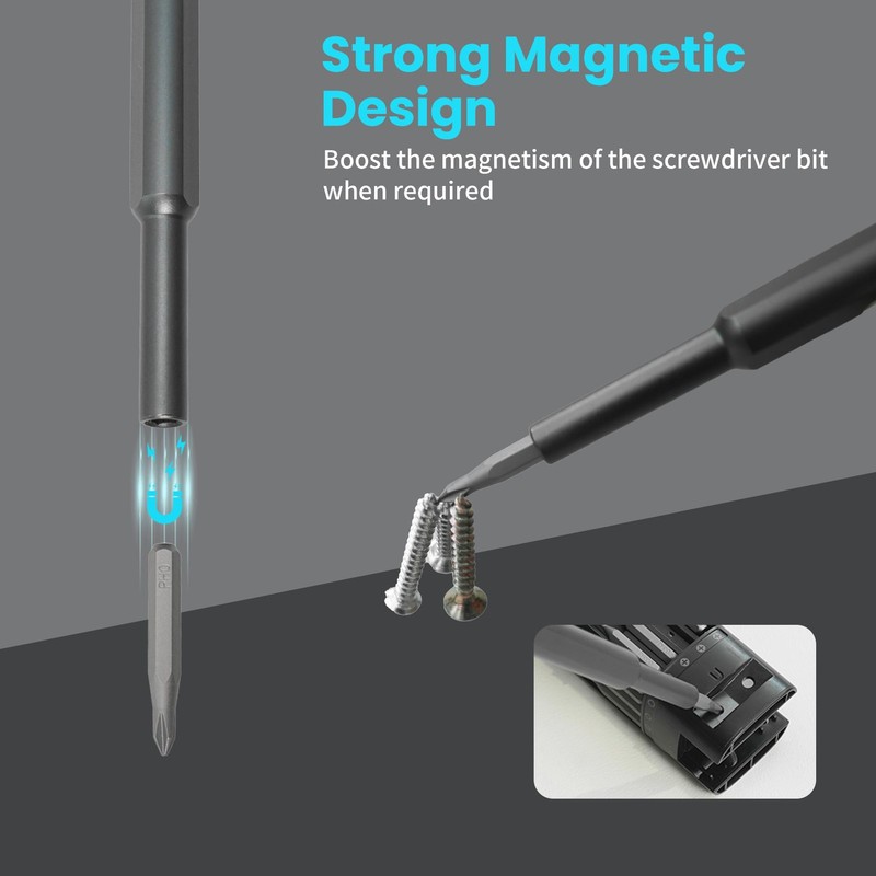 46 in 1 Precision Screwdriver Kit with Magnetic Bits & Metal Case, Compact Re... gallery