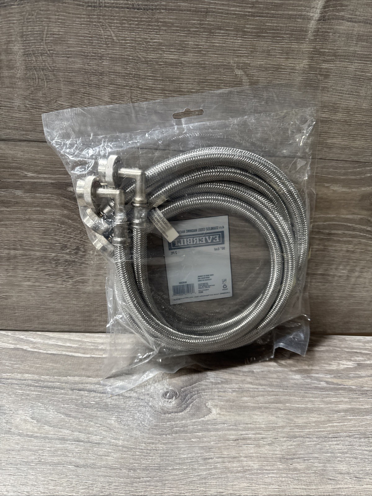 Everbilt 4 ft. Polymer Coated Stainless Steel Washing Machine Hose (2-Pack) gallery