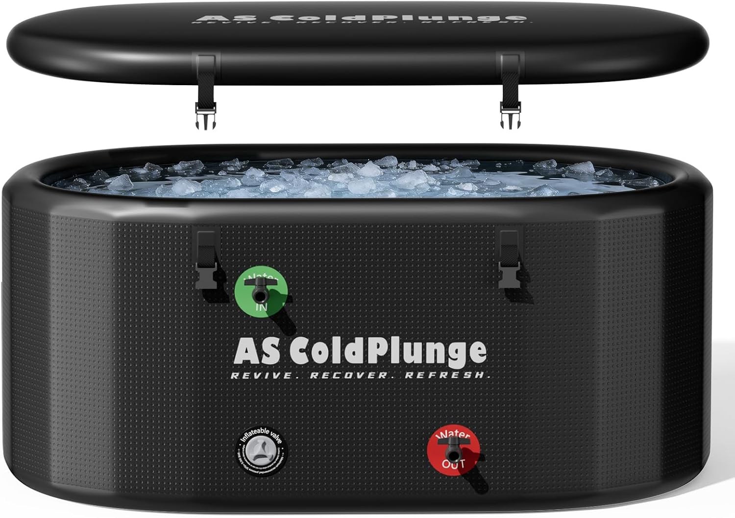 Ice Bath Tub for Cold Plunge, Inflatable PVC Cold Plunge Tub with Insulated Lid gallery