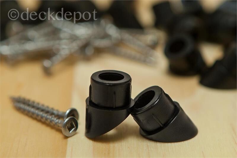 Deckorators Angled Round Baluster Stair Connectors (20 Pack) Black gallery