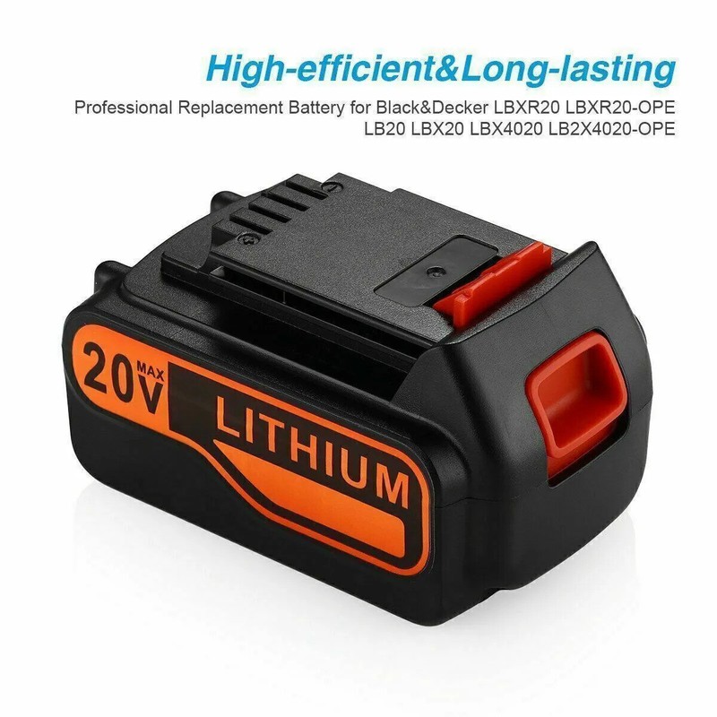 Battery Replacement For Black Decker 20V 20Volt Lithium LBXR20 LB2X3020 LB20 gallery