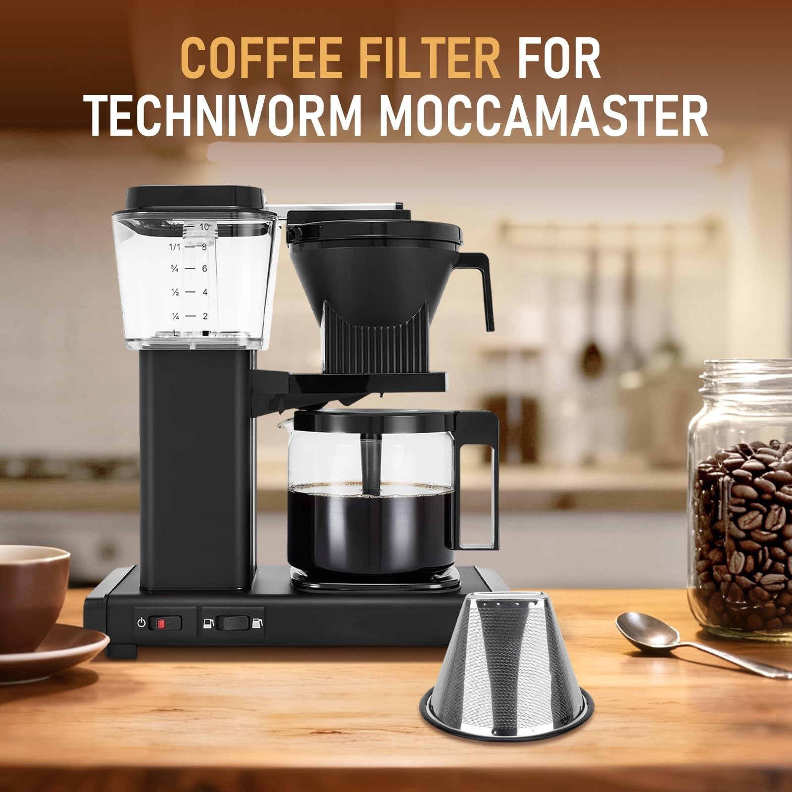 Durable Reusable Coffee Filter for Moccamaster KBGV KBT - Stainless Steel Metal gallery