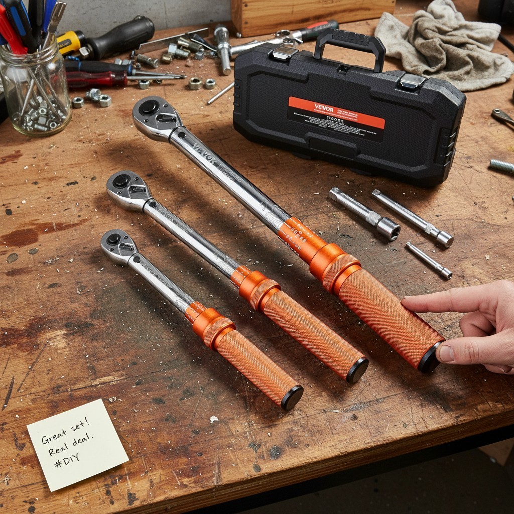 Durable 1/4, 3/8, 1/2 Inch Drive Torque Wrench Set with Calibration Certificate gallery