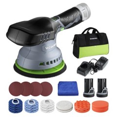 WORKPRO 12V 6inch Cordless Car Buffer Polisher Dual Action Polisher 2PCS Battery