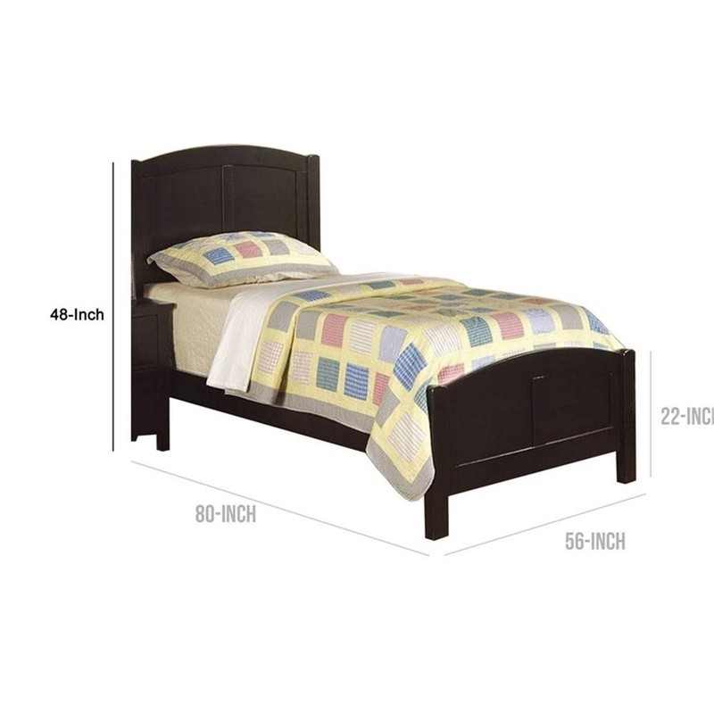 Pemberly Row Full Bed with Arched Headboard and Footboard in Jet Black gallery