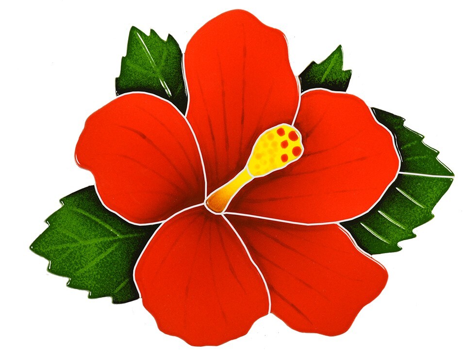 Tropical Hibiscus Mosaic Ceramic Tile Swimming Pool Patio Deck Bath Shower Wall gallery