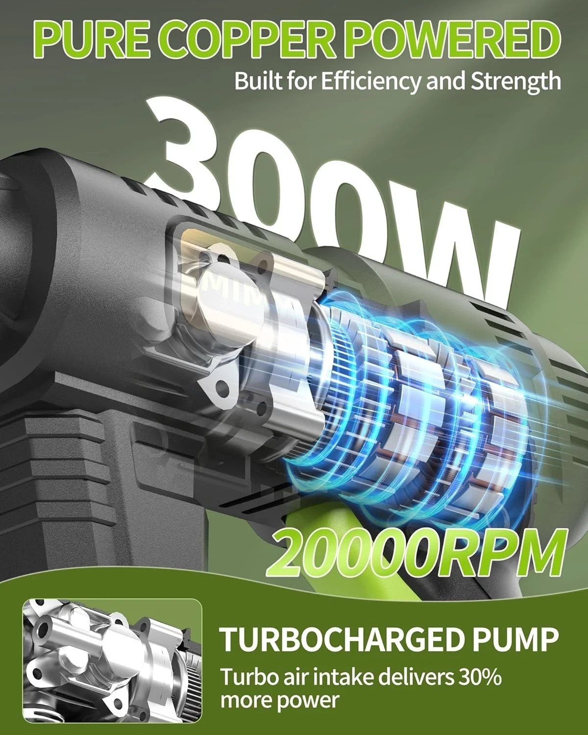 Cordless Pressure Washer Battery Powered; 990 Psi with 6-in-1 Nozzle, 23FT Hose. gallery